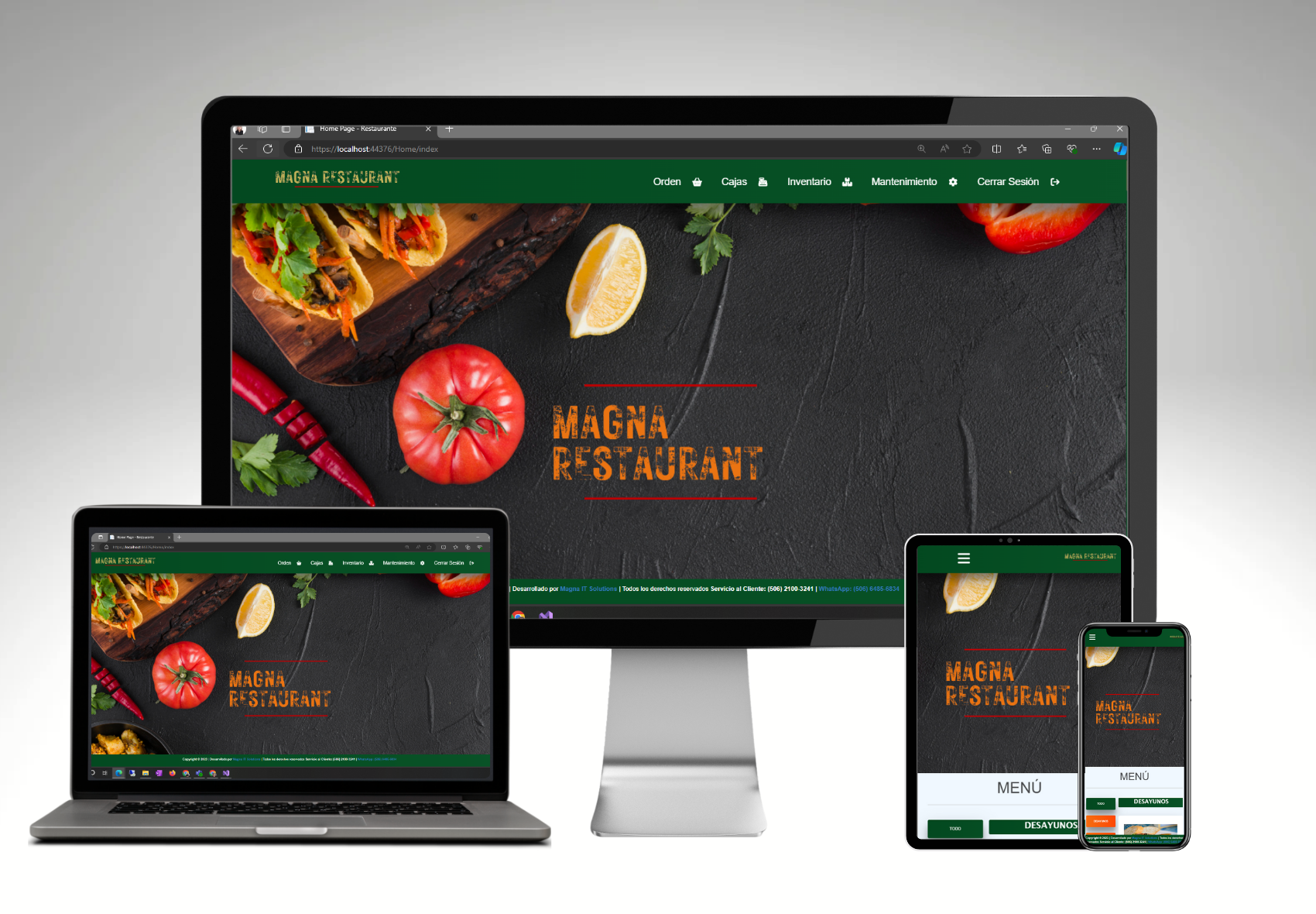 Sistema todo-en-uno para restaurantes: administración de mesas, comandas digitales y automatización de cocina en una sola plataforma.